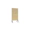 Ghent Pointe Mobile Glassboard, Non-Magnetic, 77''H x 36''W, Beige Painted Glass, Silver Frame PNT1UN7736SILBG - alternate 1