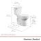 American Standard Cadet 3 10'' Rough-In Wht Chair Height Elongated Bowl 1.28 GPF Toilet 3378AB128ST.020 - alternate 7