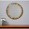 Homeroots 32" Brown and Black Faux Stone Round Framed Accent Mirror 485063 - alternate 4