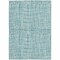 Homeroots 3' X 5' Teal Blue And Ivory Striped Washable Indoor Outdoor Area Rug 583462 - alternate 9