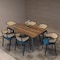 Leisuremod Ervilla Dining Chair with Stainless Steel Legs Velvet Seat and Wicker Back, Navy Blue EC20NBU - alternate 9