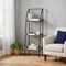 Homeroots 48" Taupe Metal Etagere Bookcase 333424 - alternate 4