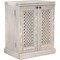 Homeroots 34in White Solid Wood Carved Floral Bar Cabinet With Two Doors And One Drawer 727849 - alternate 7