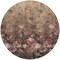 Homeroots 8' Taupe Brown And Pink Round Floral Washable Indoor Outdoor Area Rug 597065 - alternate 7