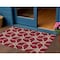 Homeroots 3' X 5' Burgundy And Gold Geometric Washable Indoor Outdoor Area Rug 613470 - alternate 1