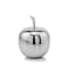 Homeroots 6" Silver Buffed Aluminum Decorative Apple Tabletop Sculpture 383763 - alternate 6