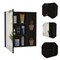 Homeroots 18" Black Laminate Accent Cabinet With Three Shelves 477661 - alternate 1