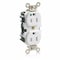 Leviton Straight Blade Receptacle, 5-15R, 15 A, 125V AC, Surface Mount, Self-Grounded M8200-SGW - alternate 1