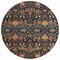 Homeroots 8' Black Red And Gold Round Floral Washable Indoor Outdoor Area Rug 604637 - alternate 8