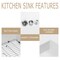 Wrightmaster 33 in. Curved Apron-Front Single Bowl White Ceramic Kitchen Sink w/Bottom Grids and Basket Strainer ZOR-AW331910DS - alternate 7