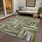 Homeroots 3' X 5' Green Gray And Ivory Geometric Washable Indoor Outdoor Area Rug 598262 - alternate 7