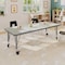 Flash Furniture Wren 60 in x 24 in Adjustable Height Activity Table, Thermal Laminate Top, Standard Legs, Light Gray XU-A2460-REC-LTGRY-T-P-CAS-GG - alternate 8