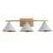 Jonathan Y Yvette 3-Light 25" Metal Vanity Wall Light, White/Gold JYL9014A - alternate 7