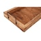 Homeroots 21in Natural Solid Wood Handmade Serving Tray With Handles 724228 - alternate 6