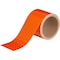 Brady Marking Tape Roll - Reflective Vinyl, Solid Color, Orange, 3in x 5 Yds, 5PK 78990 - alternate 1