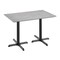 Flash Furniture 48"x30" Tabletop, Gray Faux Concrete, Seamless Surface Technology, 22x30 Black Table Height X-Bases ST-REC3048-CMGY-T2230-GG - alternate 1