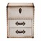 Baxton Studio Agatha Vintage Coffee Canvas 2-Drawer Storage Trunk 252-13964-ZORO - alternate 10