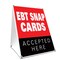 Signmission Ebt Snap Cards, 36 Inch x 24 Inch A-frame Yard Sign, Plastic Sign SBC-2436-Ebt Snap Cards - alternate 1