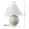 Jonathan Y Archer 21" Coastal Cottage Textured Resin/Metal Ridged LED Table Lamp, Antique White, 2PK JYL9205A-SET2 - alternate 9