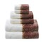 Homeroots Set of Six White And Burgundy Cotton With Paisley Jacquard Towel Set, 6PK 662348 - alternate 1