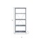 Homeroots 54" Gray And Silver Metal and Wood Four Tier Etagere Bookcase 486307 - alternate 6