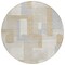 Homeroots 8' Ivory Beige And Gray Round Geometric Washable Indoor Outdoor Area Rug 613219 - alternate 8