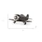 Homeroots Gray Metal Fighter Plane Sculpture 392440 - alternate 7