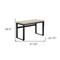 Homeroots Adjustable Taupe and Black Wood and Metal Sled Computer Desk 490016 - alternate 8