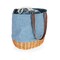 Picnic Time Family Of Brands Coronado Canvas and Willow Basket Tote, Chambray with Beige Accents 203-00-138-000-0 - alternate 7