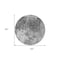 Homeroots 8' Gray Charcoal And Silver Round Abstract Washable Indoor Outdoor Area Rug 582952 - alternate 8