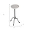 Homeroots 25" White and Black Marble and Iron Round Pedestal End Table 634884 - alternate 9