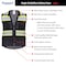 Protectx High Visibility Safety Vest, 6 Pockets, Zipper Front, Mesh Back, Black, 3PK SV-120SM4-BKBK03-S - alternate 6