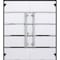 Vdomdoors Steel Double Doors Deux 1105 Black Enamel Stainless Inserts Double Modern Painted-Right Hand DEUX1105DEXD-BLK-RH-W72 x H80 - alternate 4