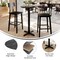 Flash Furniture Commercial 24" Black Faux Marble HPL Tabletop with Black Bar Height X Base ST-RD24-BKMAR-T2222B-GG - alternate 8