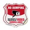 Signmission No Dumping Shield Sign This Property Is, 18 inch X 18 inch, Vinyl Decal, 2PK SHI-D-2PACK-18-393 - alternate 1