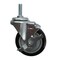 Service Caster 4 Inch SS Black Polyurethane Wheel Swivel 1/2 Inch Threaded Stem Caster with Brake SCC-SSTS20S414-PPUB-BLK-TLB-121315 - alternate 1