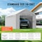 Vevor Carport Replacement Canopy Car Shelter Top+Side 10x20ft Frame Not Included SXYQCPBHDC10X20 - alternate 7