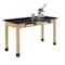 Diversified Spaces Compartment Table, Oak, Wood Frame, 54 in W, Black C7202BK30N - alternate 19
