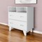 Homeroots 32" White Two Drawer Dresser With Open Shelving 544030 - alternate 1