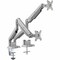 Rocstor ERGOREACH ED4 PREMIUM ALUMINUM DUAL ERGONOMIC MONITOR ARM, C-CLAMP & GROMMET - Y10N022-S1 - alternate 1