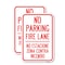 Signmission No Parking Fire Lane No Estacione Zona Contra Incendio, 12'' X 18'', Heavy Gauge Aluminum, 2PK A-1218-2PACK-23727 - alternate 1