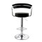 Elama 2 Piece Faux Leather Retro Adjustable Bar Stool in Black with Chrome Handles and Base ELM-709-BLK - alternate 10
