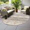 World Rug Gallery Distressed Geometric Indoor/Outdoor Area Rug 8 ft Round Beige 8019BEIGE8RND - alternate 1