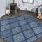 Jonathan Y Salines Diamond Trellis Navy 5 ft Round Indoor/Outdoor Area Rug IBZ101B-5R - alternate 1