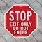 Signmission Stop Exit Only Do Not Enter, 6 Inch X 6 Inch, Plastic Sign OC-P-6-10 - alternate 7