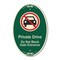 Signmission Private Drive Do Not Block Gate Entrance With, 12 Inch X 18 Inch Designer, Heavy Gauge Aluminum A-OV-G-1218-9783 - alternate 1