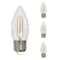 Bulbrite 40W Equivalent Warm White Light B11 Dimmable LED Filament Light Bulb, 4PK 861418 - alternate 1