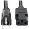 Eaton Tripp Lite Series Computer Power Cord, Right-Angle NEMA 5-15P to C13 - Heavy-Duty, 15A, 125V, 14 P007-006-15D - alternate 1