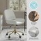 Martha Stewart Tyla Upholstered Office Chair in White/Polished Brass CH-220921-5-WH-GLD-MS - alternate 10