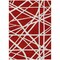 Homeroots 5' X 8' Red And Ivory Geometric Washable Indoor Outdoor Area Rug 600487 - alternate 9
